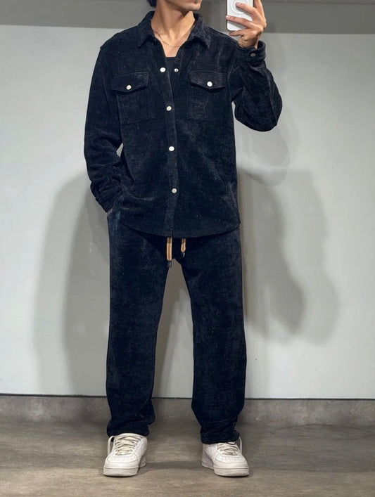 Ensemble Overshirt Waffle + Pantalon - BLVCKSTORE