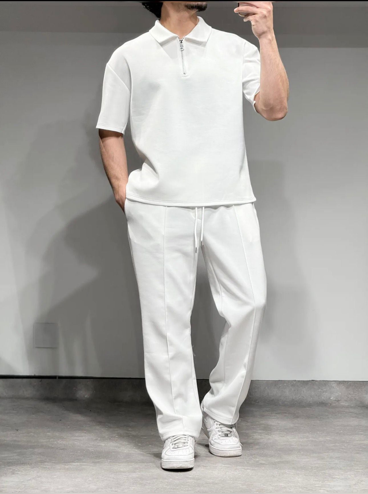 Ensemble Polo Zippé + Pantalon Large - BLVCKSTORE