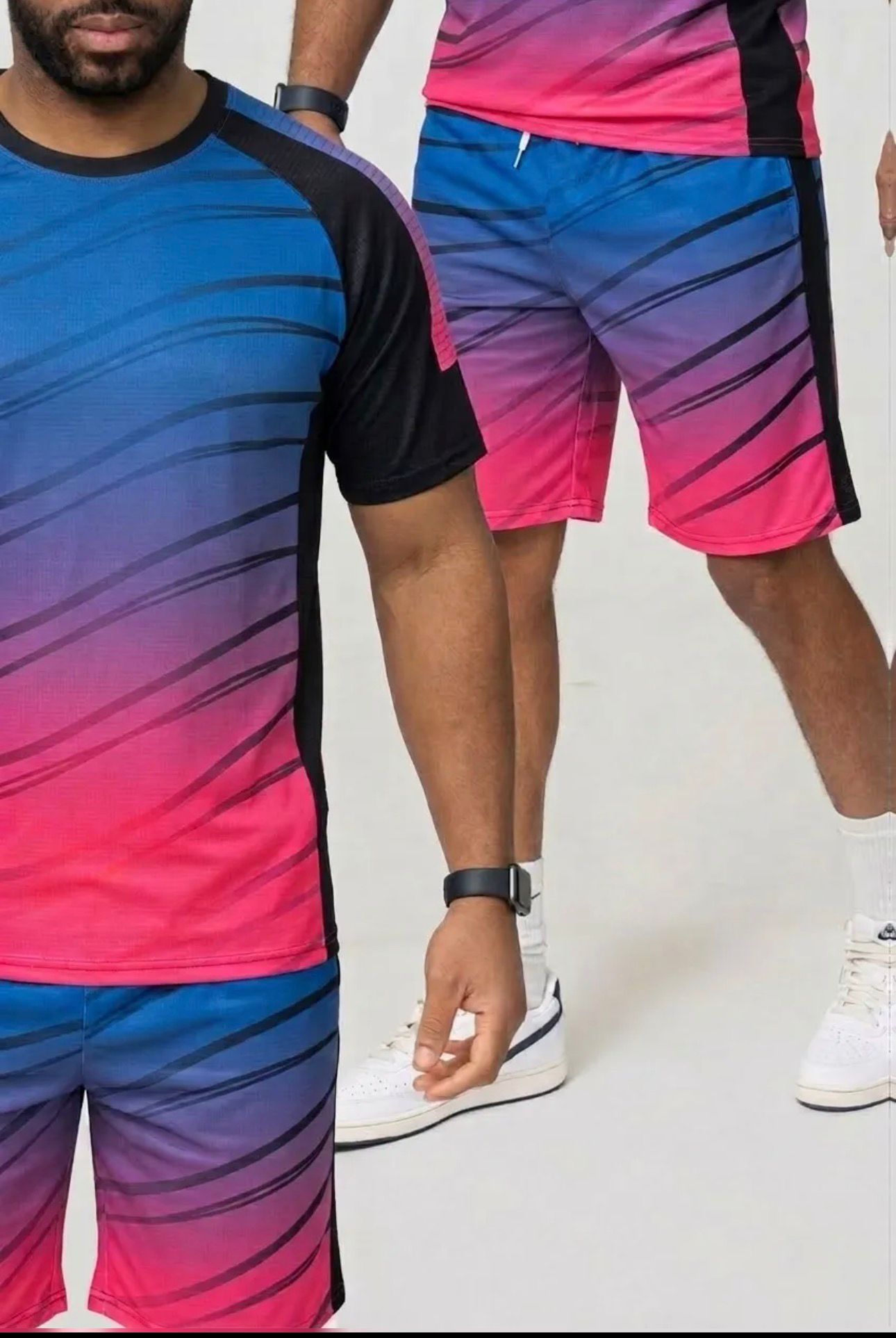 Ensemble Sport Wave Bleu & Rose - BLVCKSTORE