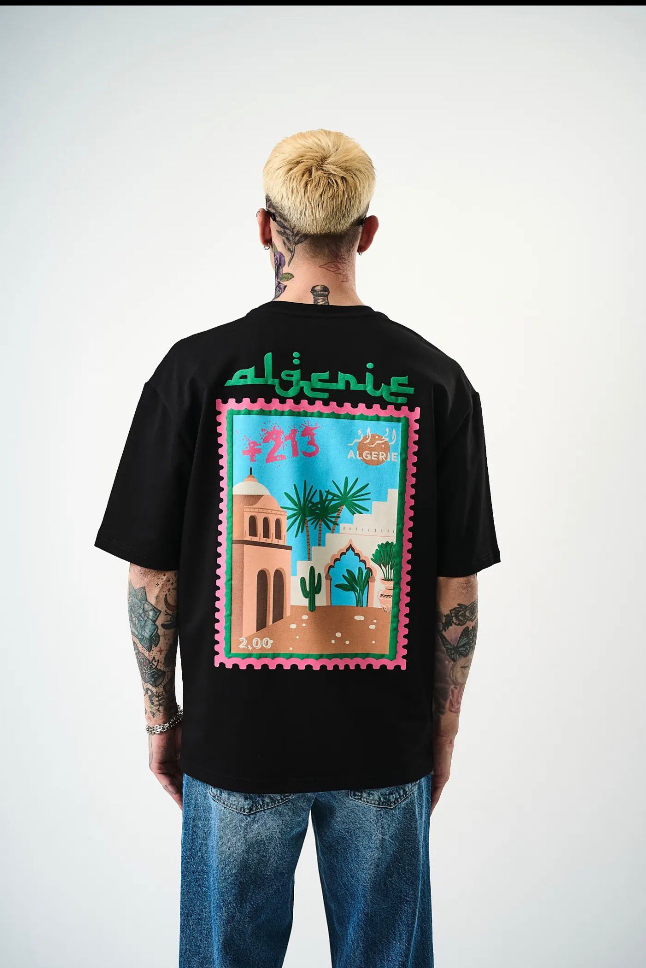 Tee - Shirt Algérie +213 - BLVCKSTORE